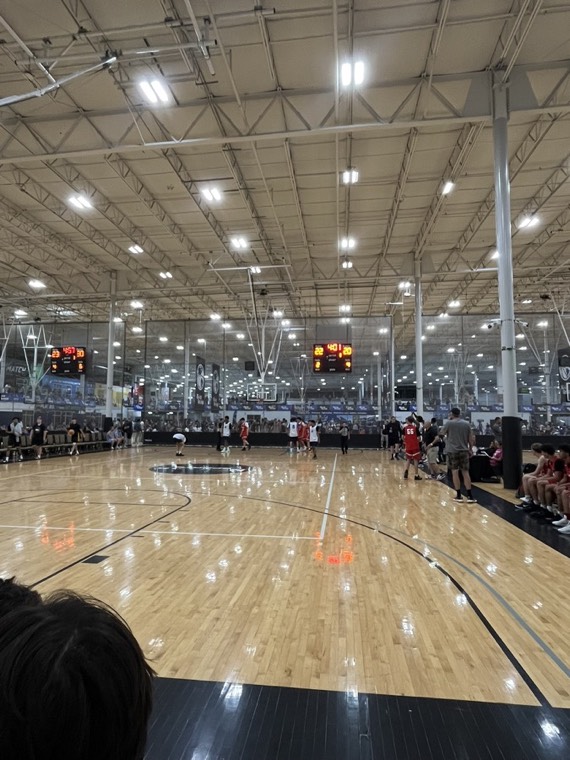 Game in a multi-court indoor facility