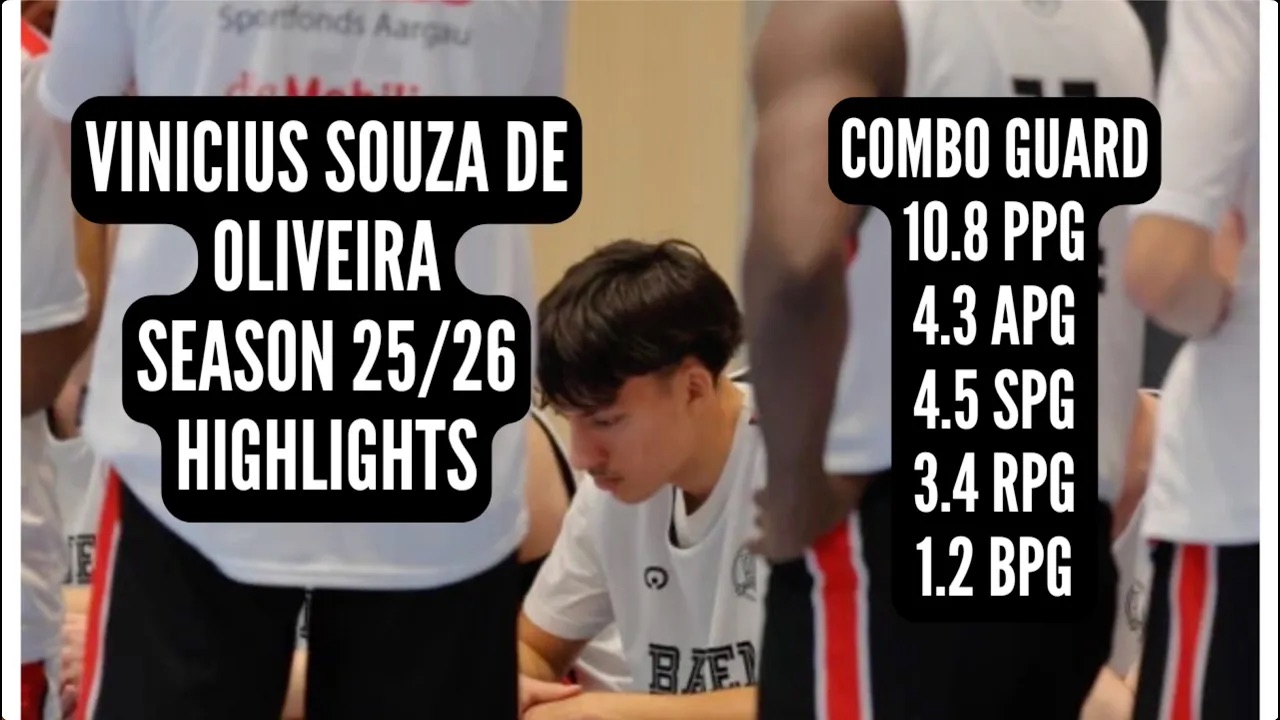 Season 25/26 highlights title card: 10.8 PPG, 4.3 APG, 4.5 SPG, 3.4 RPG, 1.2 BPG